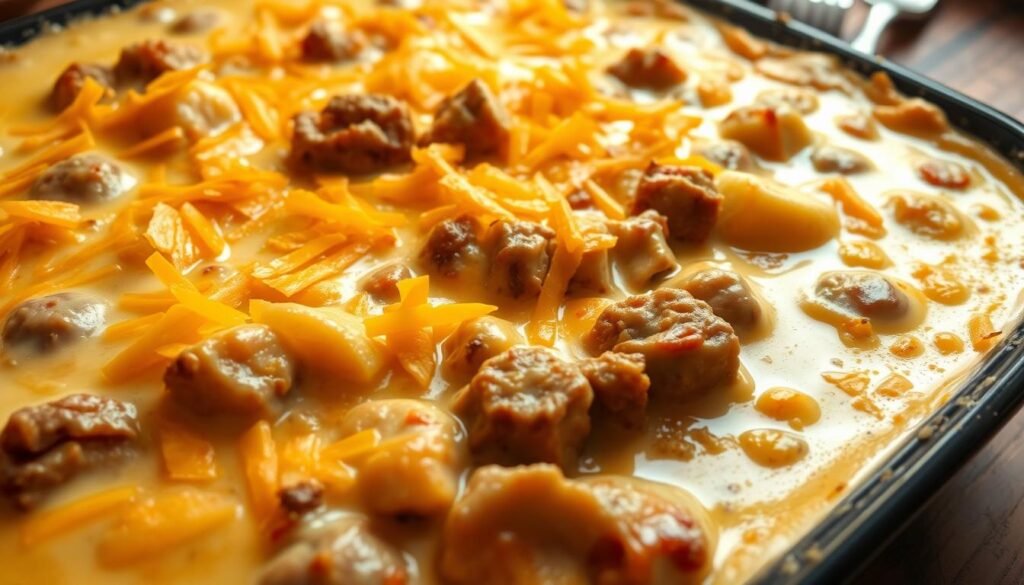 crockpot cheesesteak potato casserole