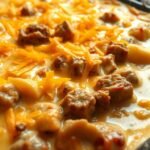 crockpot cheesesteak potato casserole
