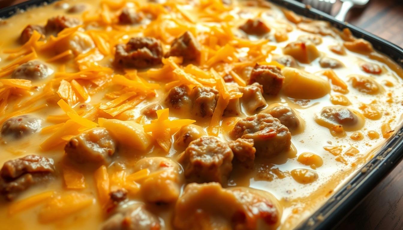 crockpot cheesesteak potato casserole